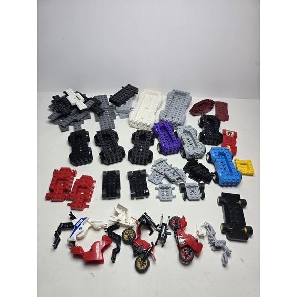 Lego Car Vehicle Wheel Base Unibody Bike Motorcycle Lot - Picture 1 of 3